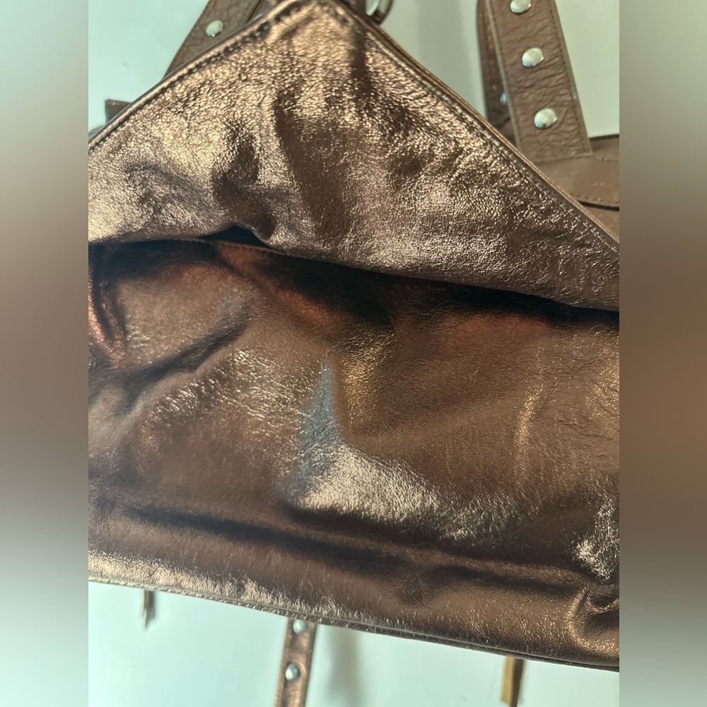 Botkier Bronze Metallic “Trigger” Leather Shoulde… - image 5